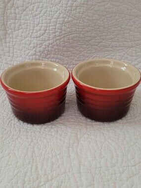 Le Creuset Set of Two Red Ramekins